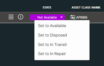 Asset state context menu