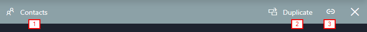 Header bar Edit job panel