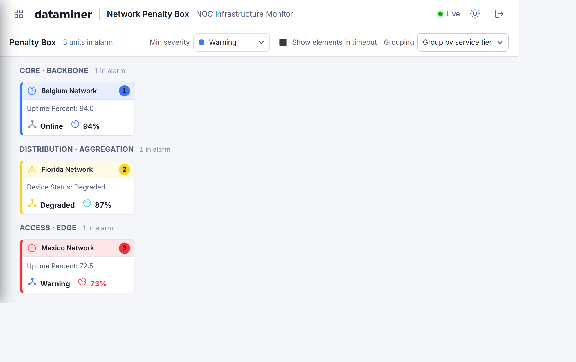 Generic Penalty Box app in light mode