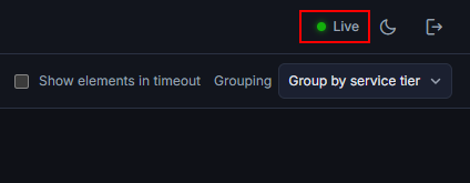 Live indicator in the Generic Penalty Box header