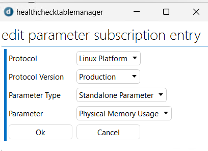 Memory usage subscription settings for Linux