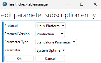 Node uptime subscription settings