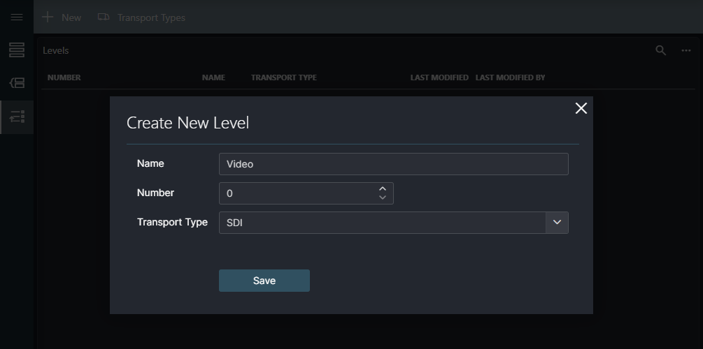 Pop-up window to create new level