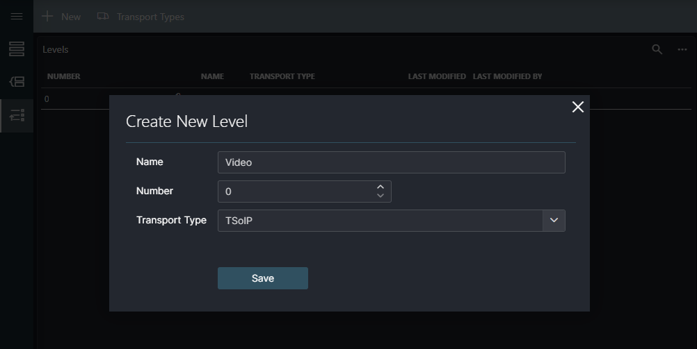 Pop-up window to create new level