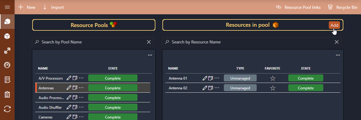 Add resources to the resource pool