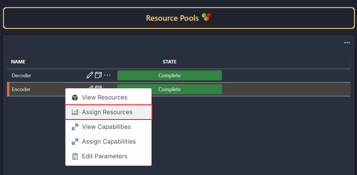 Assign Resources