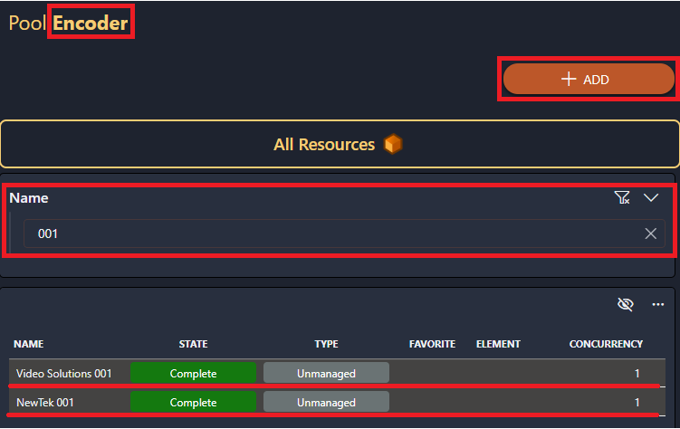 Assign Resources Panel