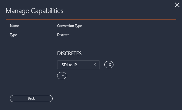 Manage Capabilities - Discretes