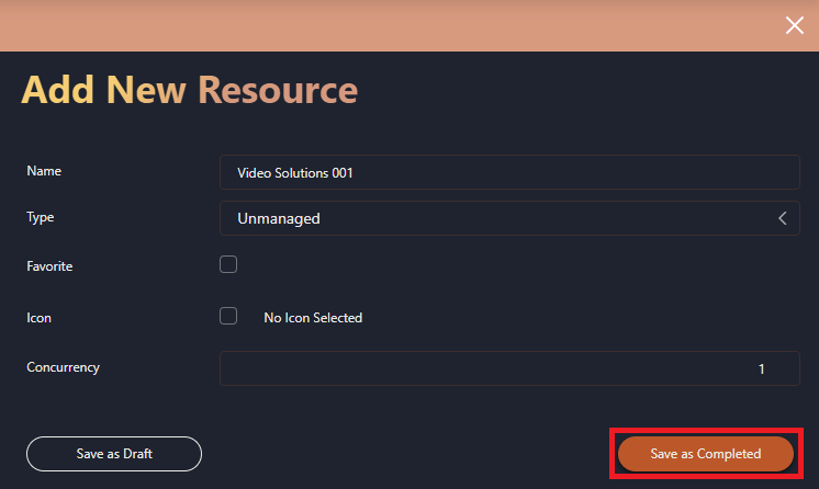 New Resource Form