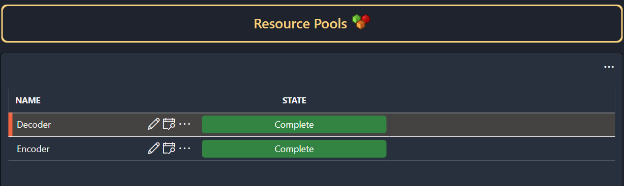 New Resource Pool Created