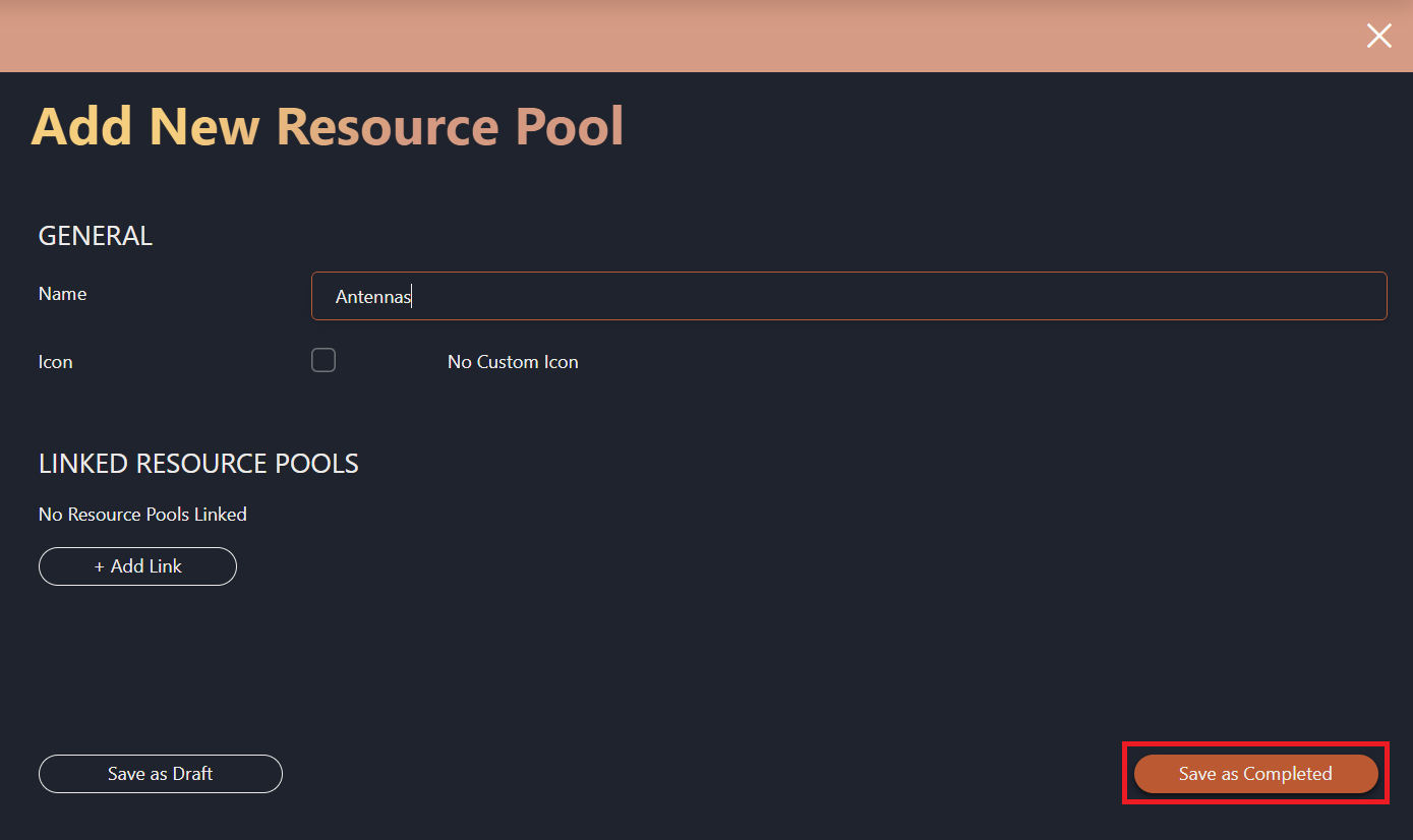 New resource pool