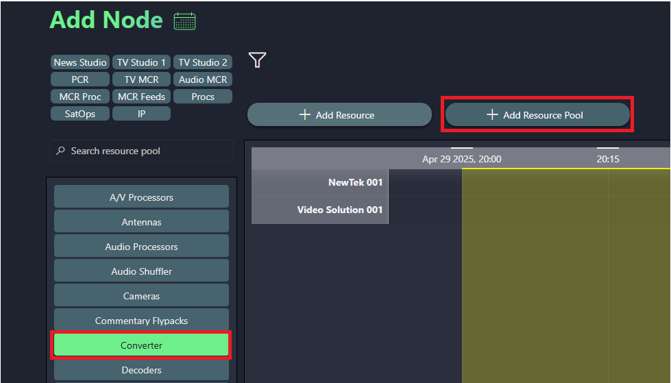 Add Resource Pool