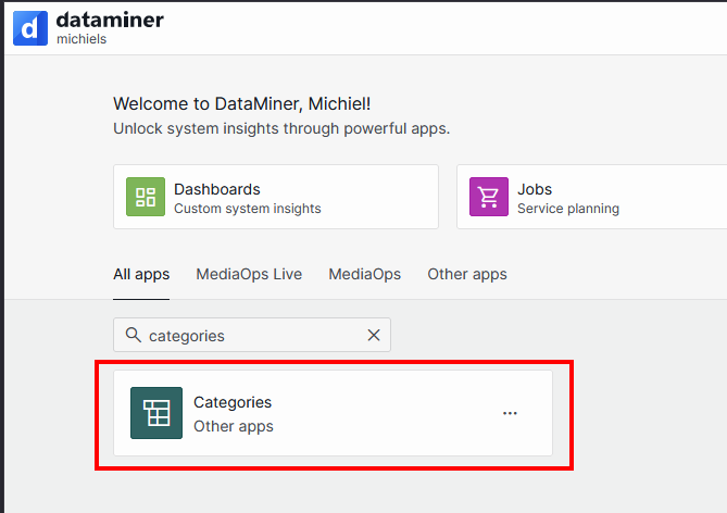 Filtering resource pools by category | DataMiner Docs