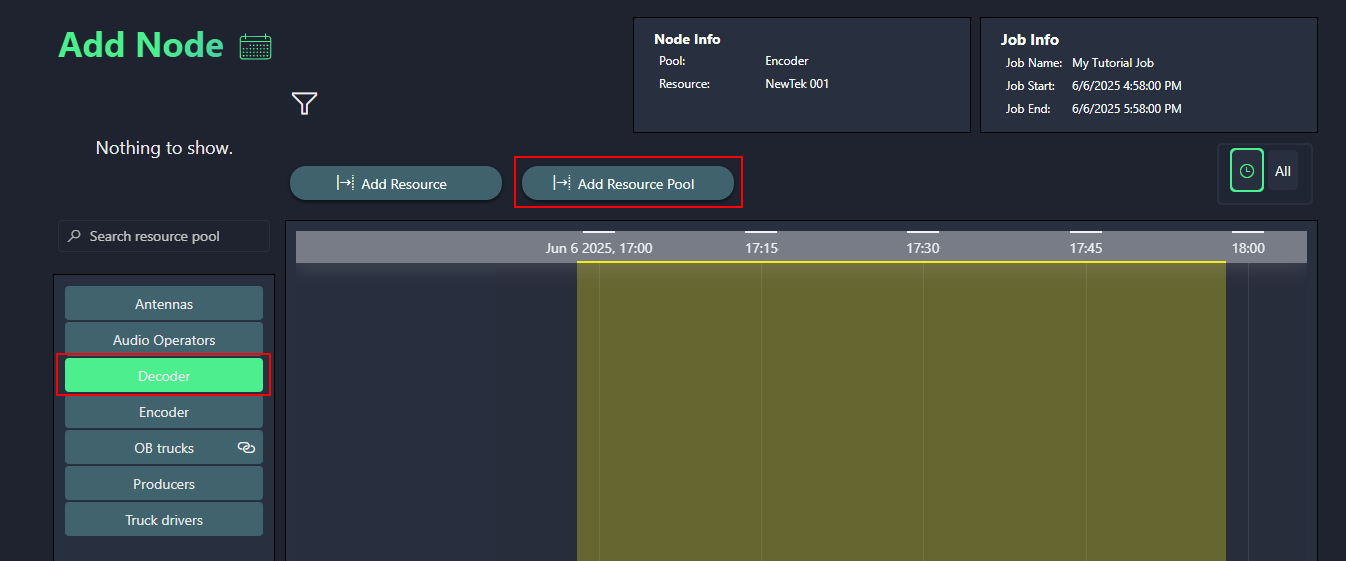 Add the resource pool