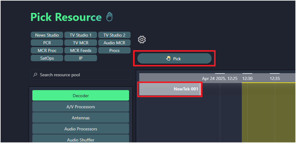 Pick Resource