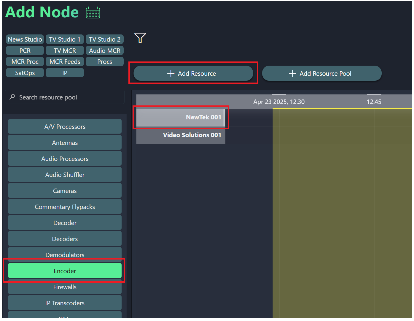 Add Encoder Resource