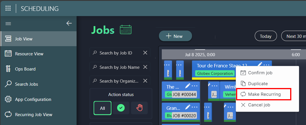 Make Recurring option