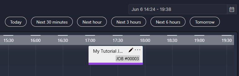 Job on the timeline