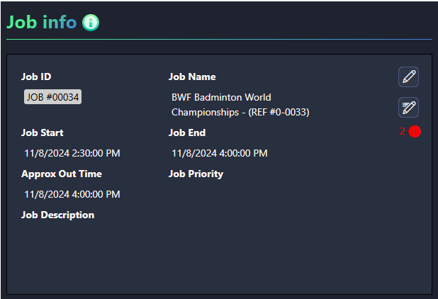 Job error icon