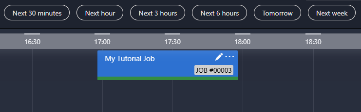 Successfully created job