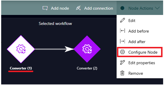 Configure Node option