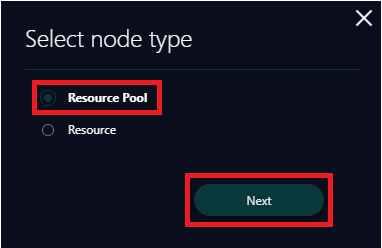 Select Resource Pool