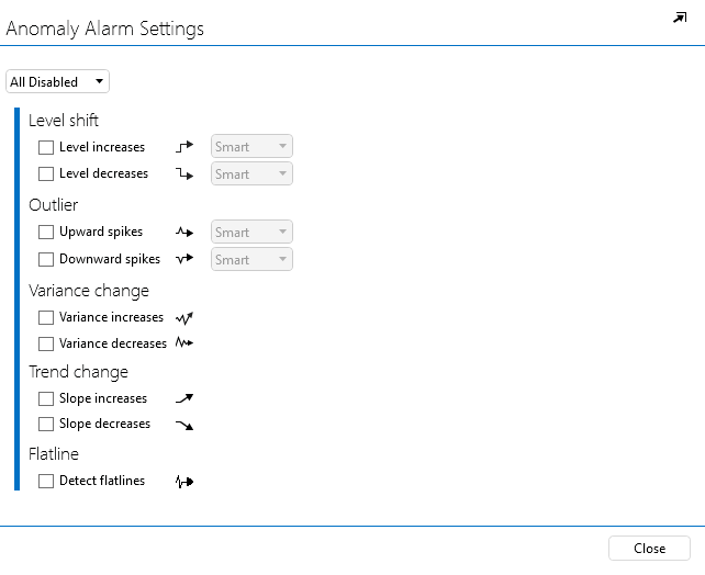 Anomaly alarm settings in DataMiner 10.3.12