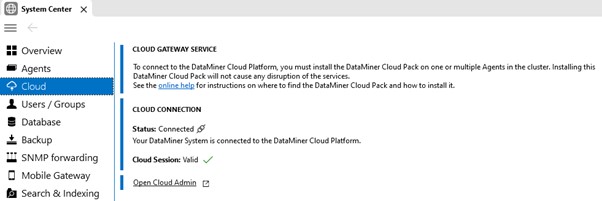 System Center Cloud page