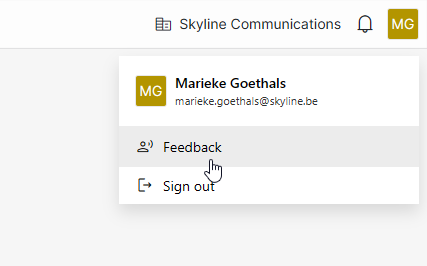 Feedback option