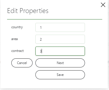 Edit Properties window