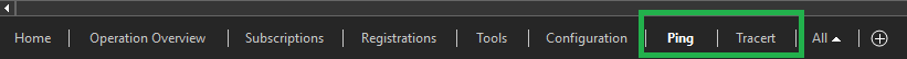 Ping and Tracert pages