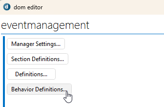 Dom Editor behavior definitions