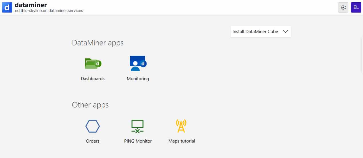 DataMiner landing page