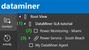 DataMiner SLA tutorial