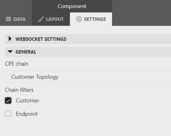 Component settings