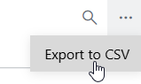 Export to CSV