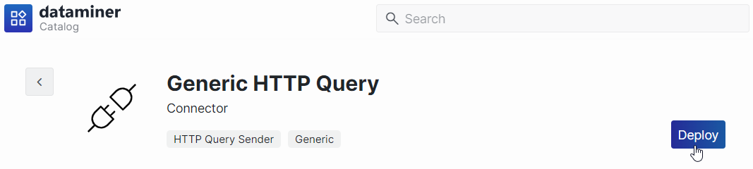 Deploy Generic HTTP Query connector