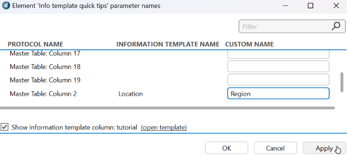 Custom name configuration