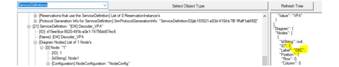 Example of node ID in SLNetClientTest tool