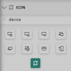 Selecting an icon
