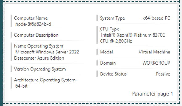 Parameter page