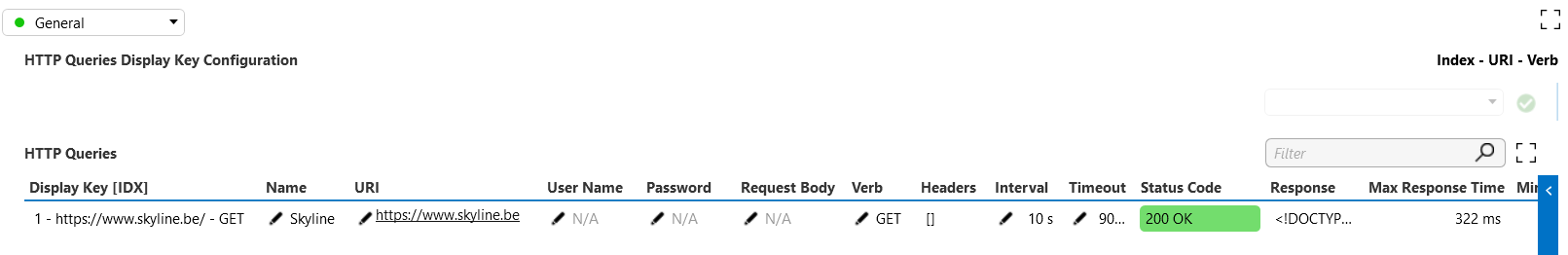 Alarm template