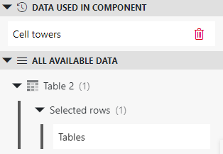 Selected rows