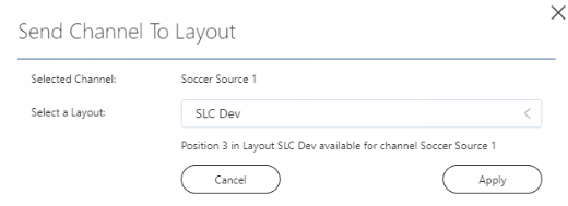 Layout pop-up window