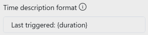Time description format