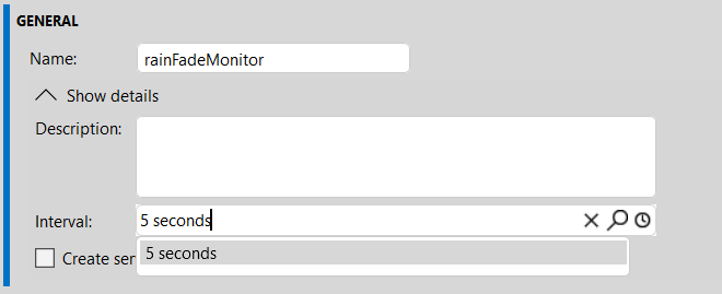 Set the monitor interval to 5 seconds