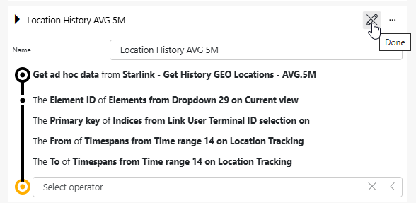 GQI query using ad hoc data