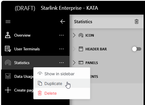 Duplicate the Statistics page