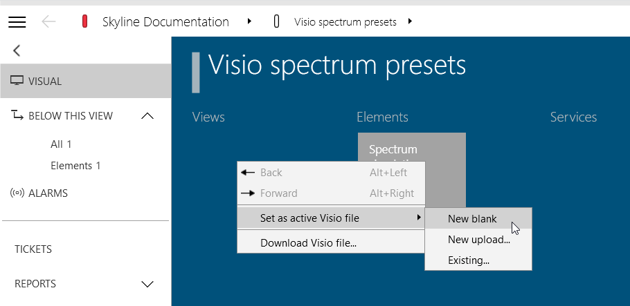 Assign a blank Visio file