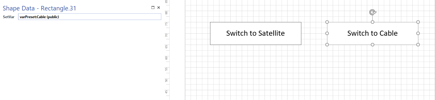 Create the switch to cable button